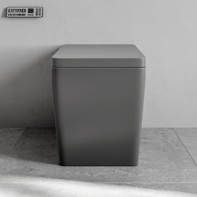 Concorde One Piece Smart Toilet 1.28 GPF in Matte Gray with Heated Bidet, Air Drying, Night Light, Foot Sensor