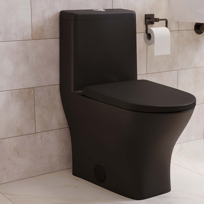 Sublime II One-Piece 10" Rough-in 1.1/1.6 GPF Dual Top Flush Round Compact Toilet in Matte Black