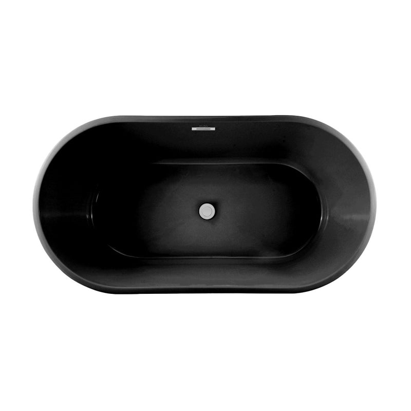 Claire 60" Freestanding Bathtub in Matte Black