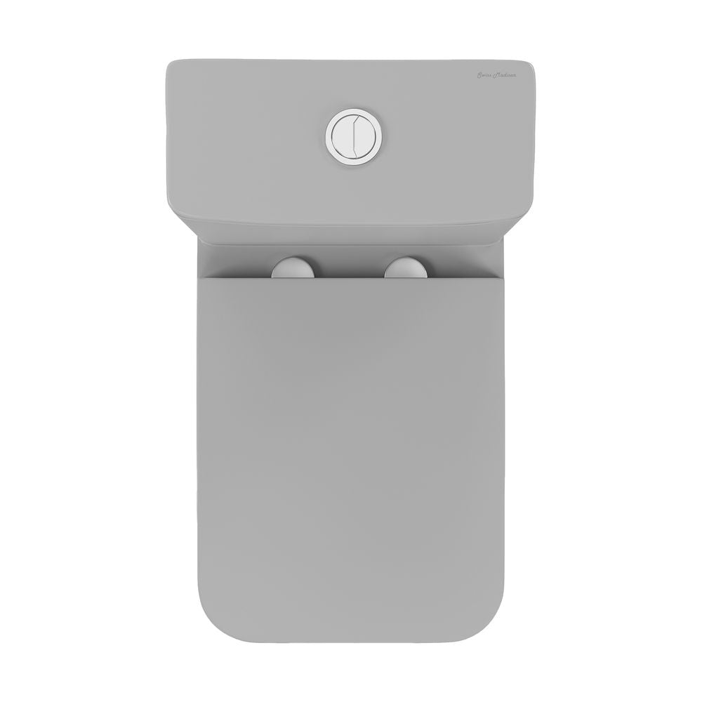 Carre One-Piece Square Toilet Dual-Flush in Matte Gray1.1/1.6 gpf