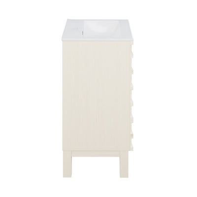 Cascade 18" Freestanding Bathroom Vanity in White Oak with Sink Top