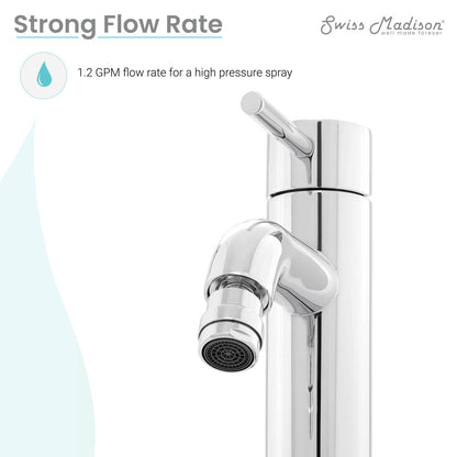 Single-handle chrome bidet faucet with angled spout and ergonomic lever handle.