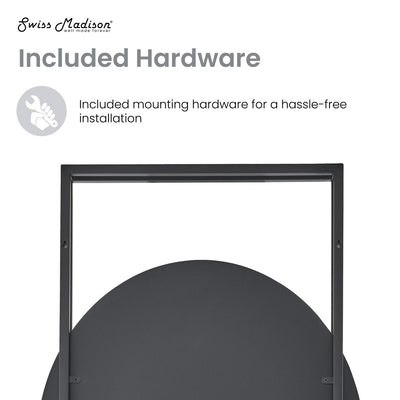 Pierre 35.5" Vanity Mirror in Matte Black