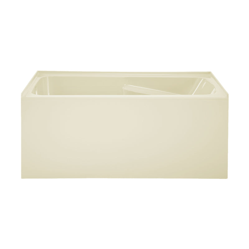 Voltaire 54" x 30" Left-Hand Drain Alcove Bathtub with Apron in Bisque