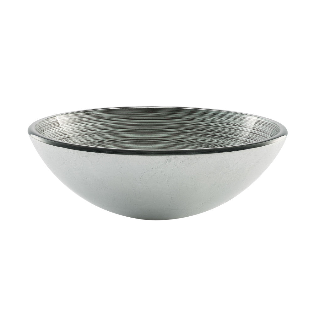 Cascade 16.5 Glass Vessel Sink with Faucet, Smoky Gray