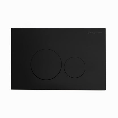 Monaco Wall Mount Dual Flush Metal Actuator plate in Matte Black