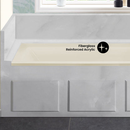 Voltaire 60" x 30" Right-Hand Drain Alcove Bathtub in Bisque