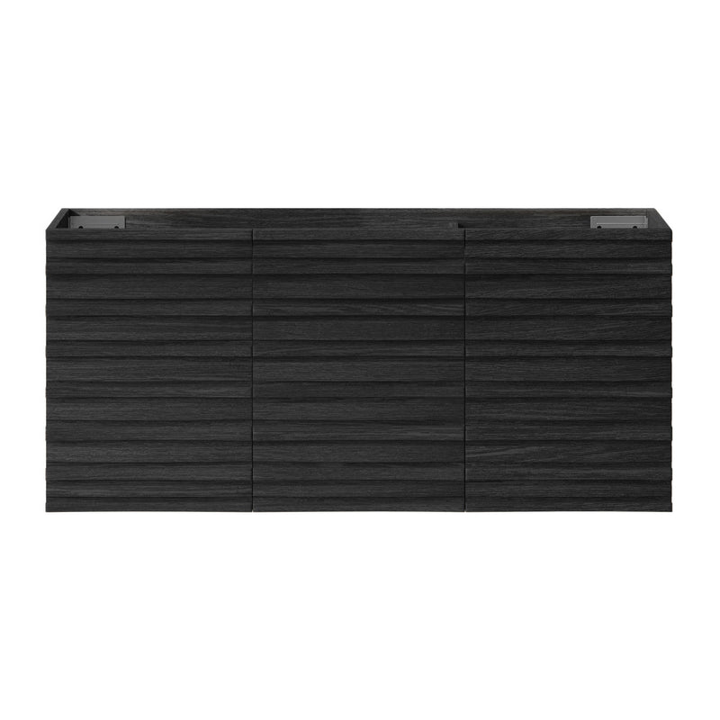 Cascade 48" Wall-Mounted Bathroom Vanity Cabinet without Top in Black Oak