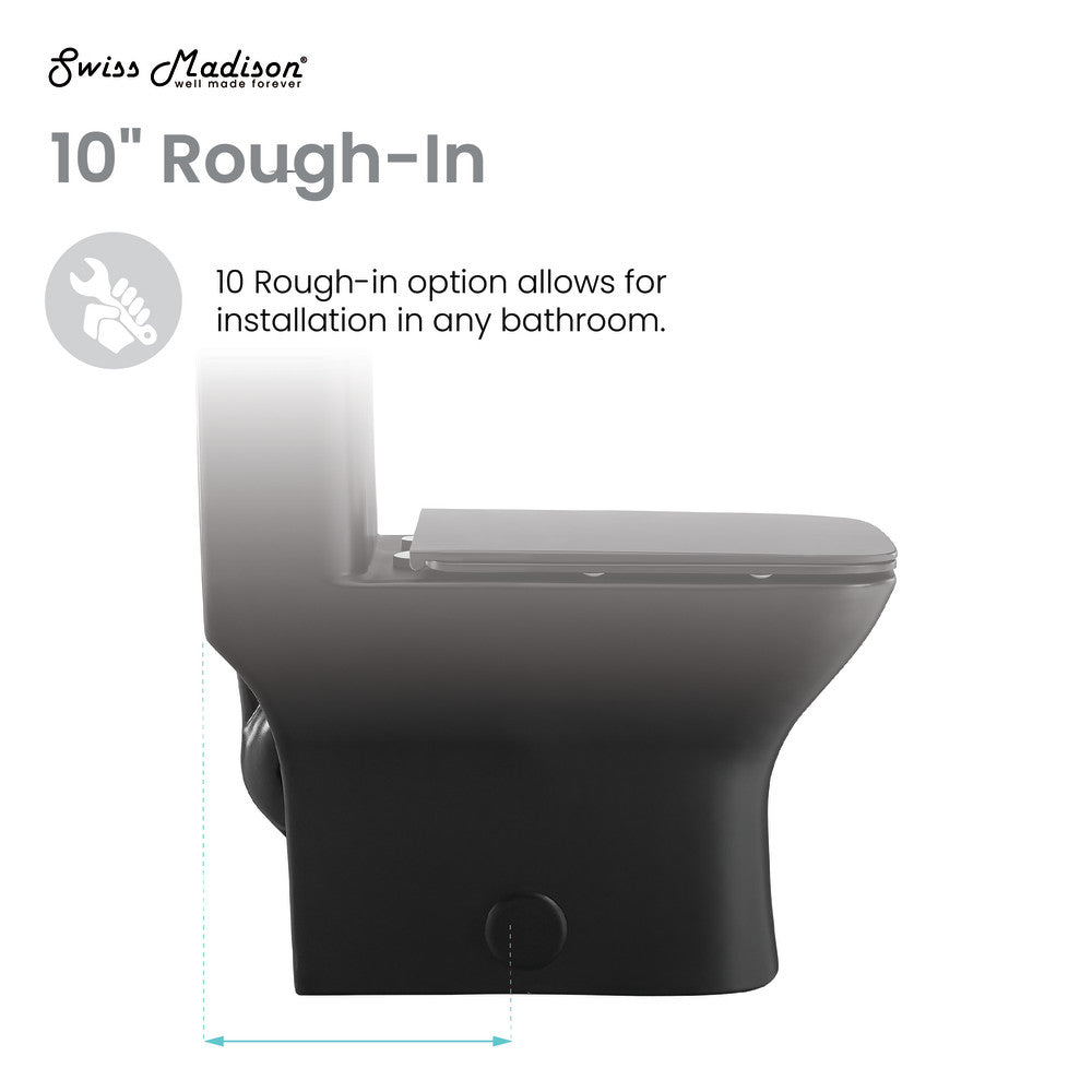 Carre One Piece Square Toilet Dual Flush 1.1/1.6 gpf with 10