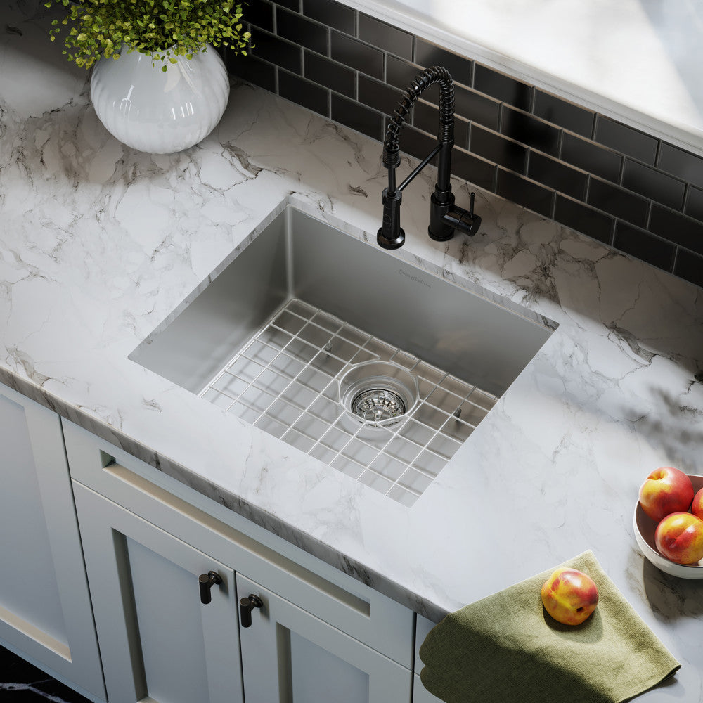 Tourner 21 x 18 Stainless Steel, Single Basin, Undermount Kitchen Sink