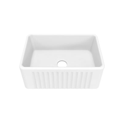 Delice 24 x 18 Ceramic, Farmhouse Kitchen Sink with Apron