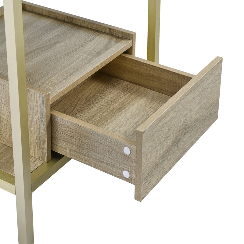 Beau 24" Open Shelf Natural Oak Frame Freestanding Bathroom Vanity with Sink Top