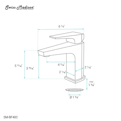 Voltaire Single Hole, Single-Handle, Bathroom Faucet in Chrome