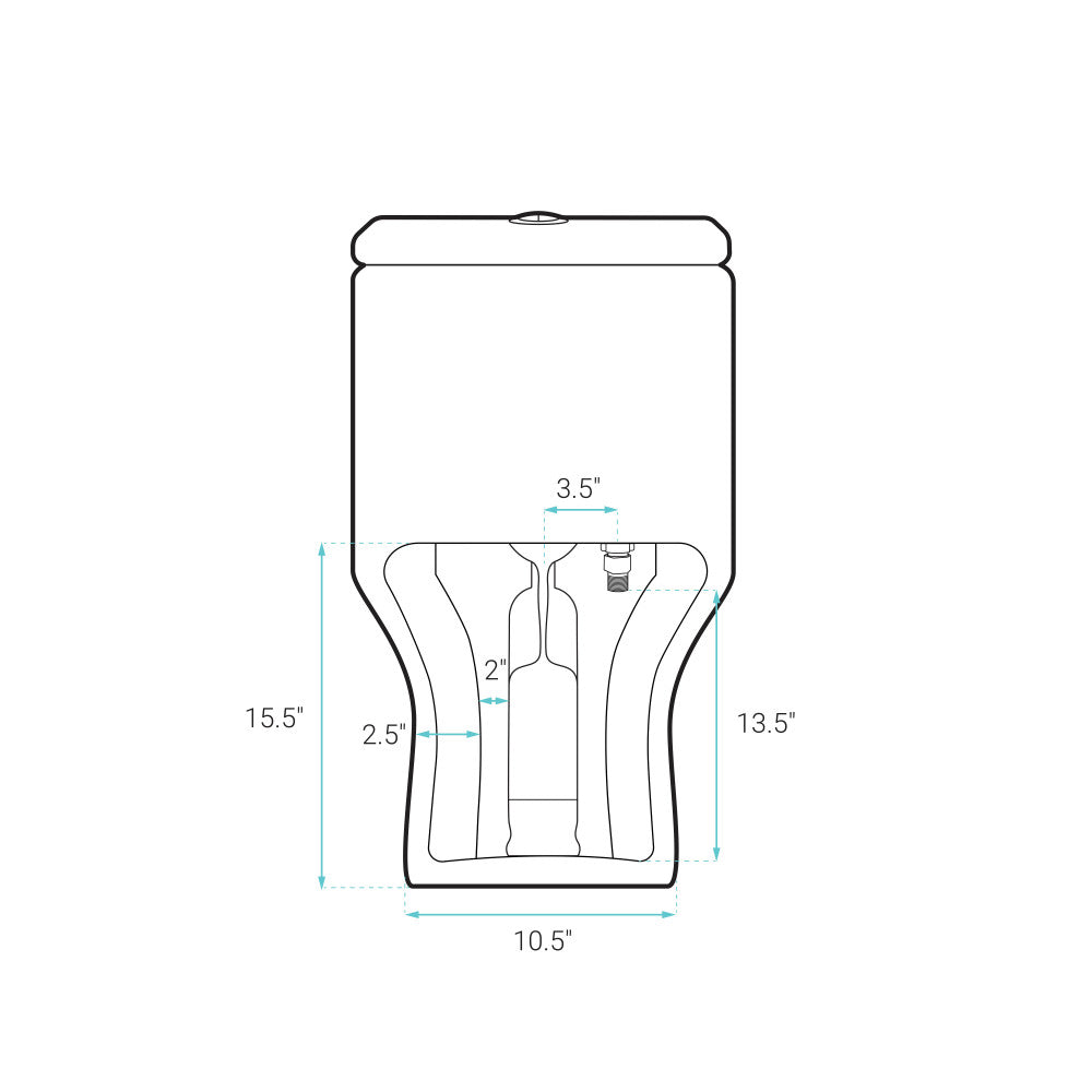 Carre One Piece Square Toilet Dual Flush 1.1/1.6 gpf in Bisque