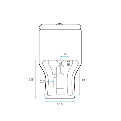 Carre One Piece Square Toilet Dual Flush 1.1/1.6 gpf in Bisque