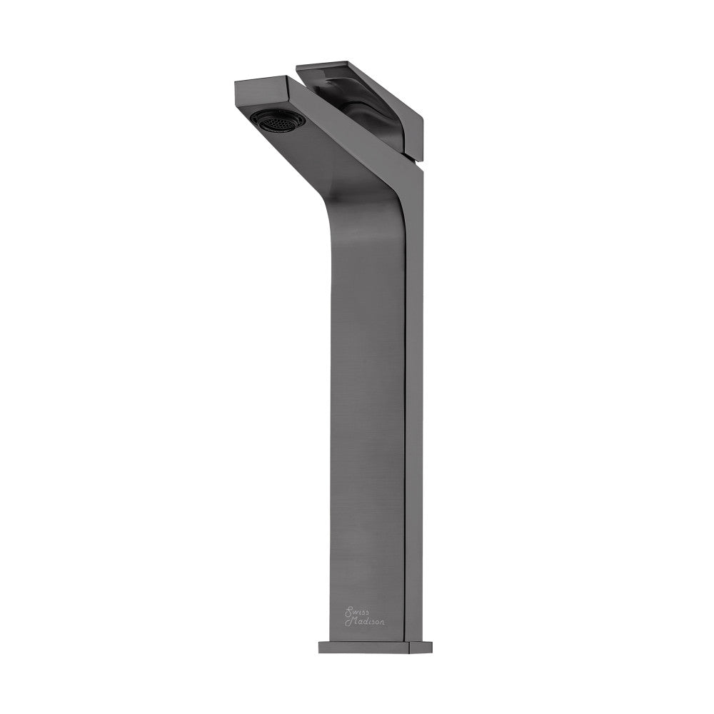 Voltaire Single Hole, Single-Handle, High Arc Bathroom Faucet in Gunmetal Gray
