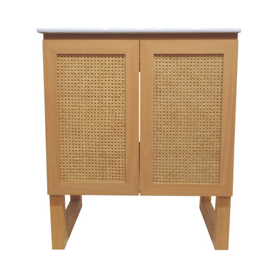 Arles 30" Freestanding Bathroom Vanity in Natural Oak with Sink Top
