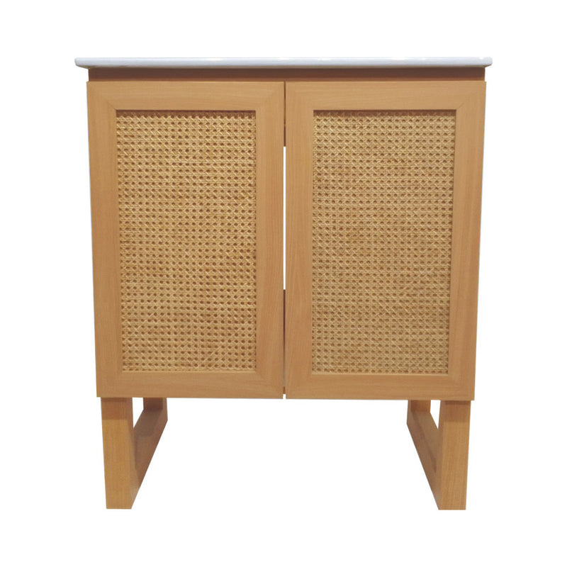 Arles 30" Freestanding Bathroom Vanity in Natural Oak with Sink Top