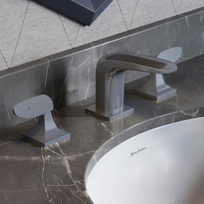 Chateau 8 in. Widespread, 2-Handle, Bathroom Faucet in Gunmetal Gray