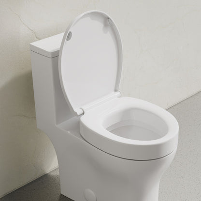 Ryse 3" Raised Round Soft Close ADA Compliant Toilet Seat in Glossy White