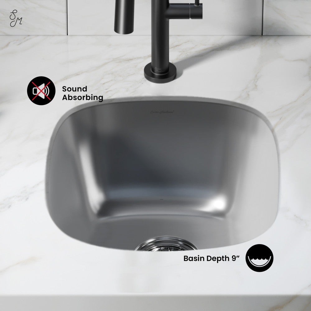 Toulouse 16 x 18 Stainless Steel Single Basin Undermount Kitchen Sink