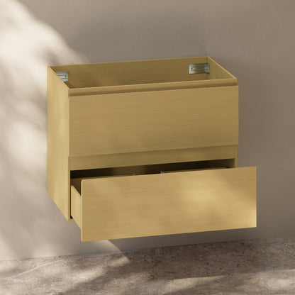 Liberte 30" Wall-Mounted Bathroom Vanity Cabinet without Top in Natural Oak