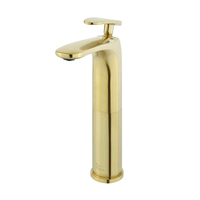 Sublime Single Hole, Single-Handle, High Arc Bathroom Faucet in Brushed Gold