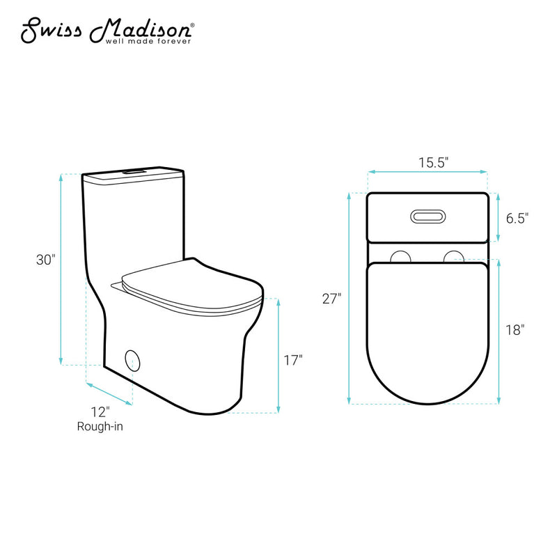 Burdon One Piece Elongated Toilet Dual Flush 1.1/1.6 gpf in Bisque