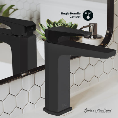 Voltaire Single Hole, Single-Handle, Bathroom Faucet in Matte Black