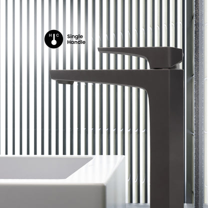 Voltaire Single Hole, Single-Handle, High Arc Bathroom Faucet in Gunmetal Gray