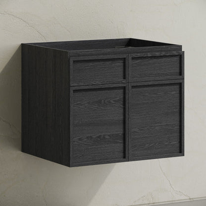St. Tropez 24" Wall-Mounted Bathroom Vanity Cabinet without Top in Black Oak