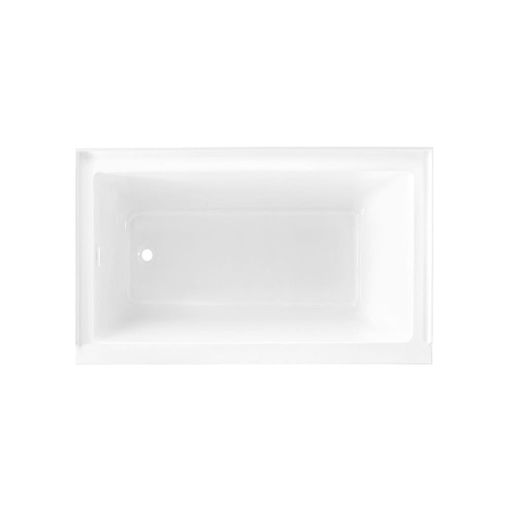 Voltaire 54 x 30 Left Drain Soaking Alcove Bathtub in Glossy White with Integrated Overflow, Drain Included