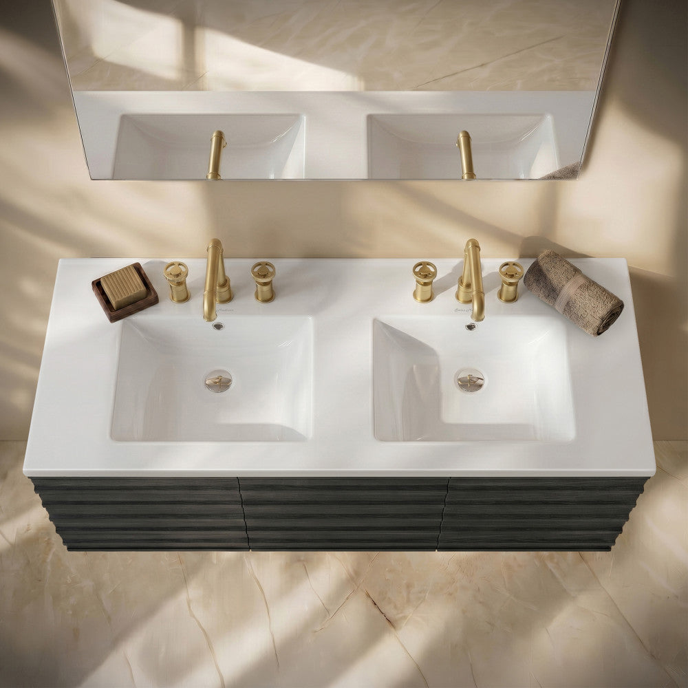 60 inch Vanity Top Bathroom Sink with 3 Holes