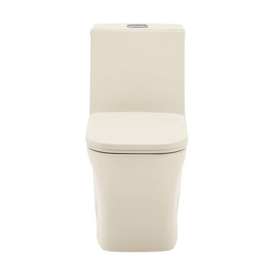 Concorde One Piece Square Toilet Dual Flush 1.1/1.6 gpf in Bisque