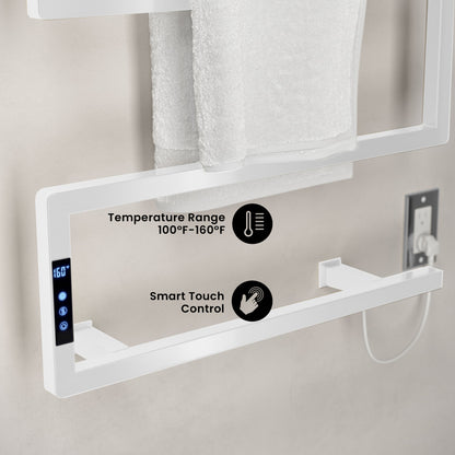 Voltaire 5-Bar Electric Towel Warmer in Matte White