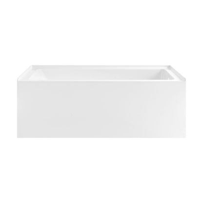 Voltaire 60" x 30" Right Drain Skirted Soaking Bathtub with Apron ADA Height in Glossy White