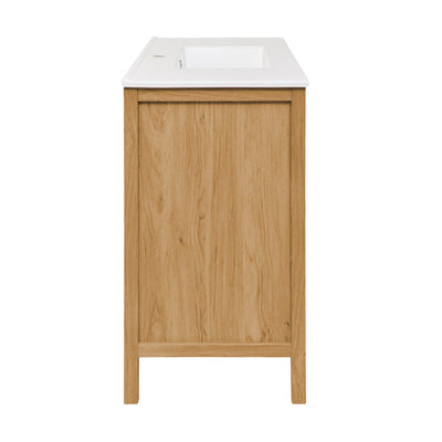 Château 36" Freestanding Bathroom Vanity in Golden Oak with Sink Top