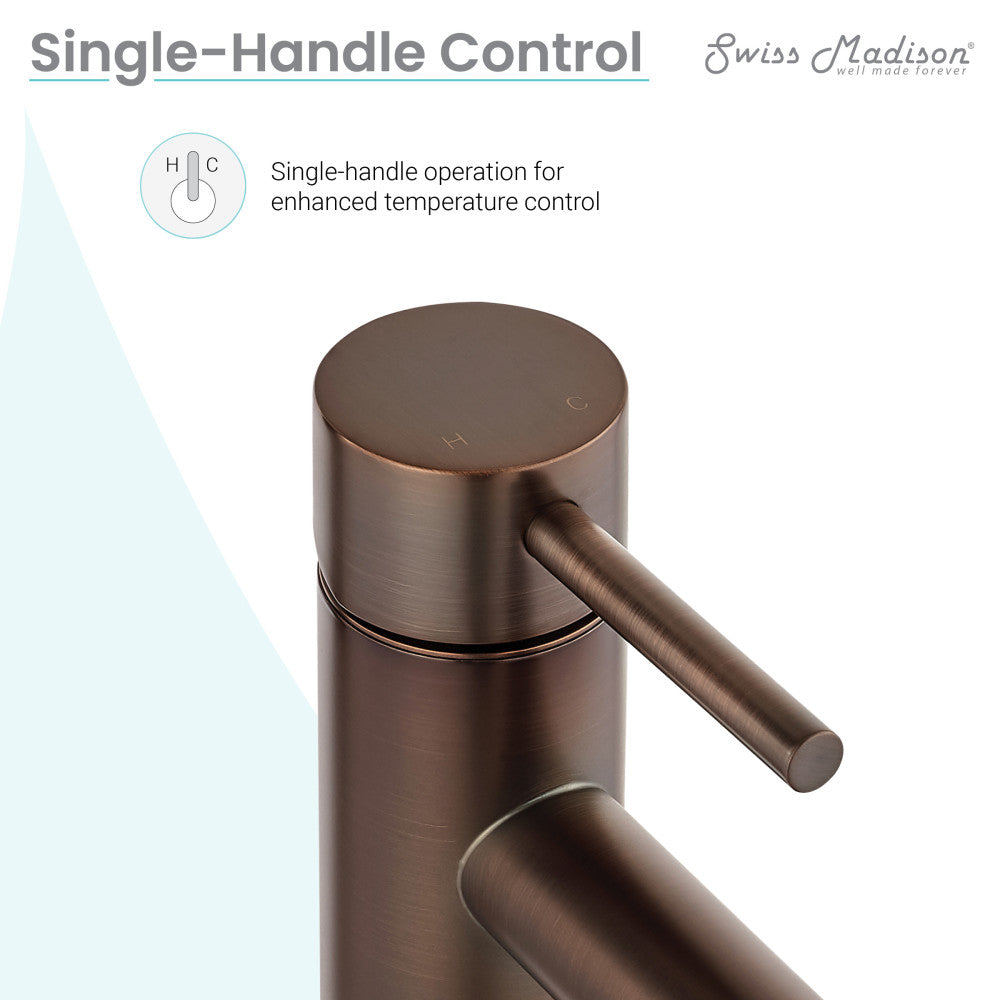 Single-handle bathroom faucet in oil rubbed bronze, single hole installation, Ivy collection.