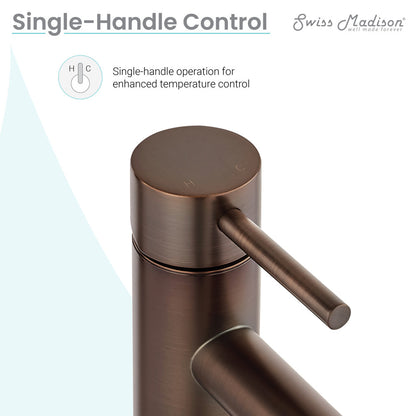 Single-handle bathroom faucet in oil rubbed bronze, single hole installation, Ivy collection.