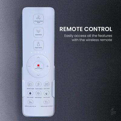 Viro V20 Smart Toilet 12” Rough-in ADA Height in Glossy White with Foam Shield, Integrated Tank, Auto Open/Close, Foot Sensor