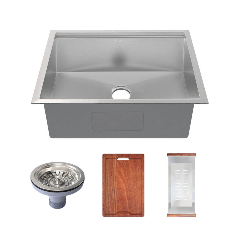 Rivage 30 x 19 Single Basin Undermount Kitchen Workstation Sink