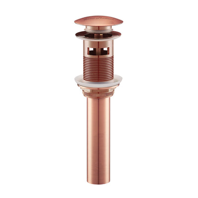Residential Pop Up Sink Drain 1.75 in Rose Gold