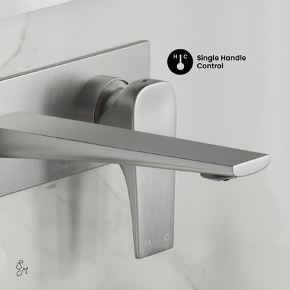 Monaco Single-Handle, Wall-Mount, Bathroom Faucet in Brushed Nickel