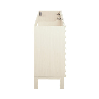 Cascade 48" Freestanding Bathroom Vanity Cabinet without Top in White Oak