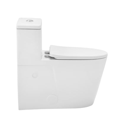 Arles One-Piece Elongated Toilet Vortex Dual-Flush 1.1/1.6 GPF