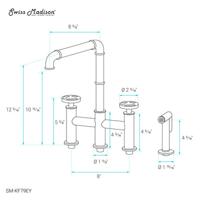 Avallon Pro Kitchen Faucet in Matte Black & Yellow