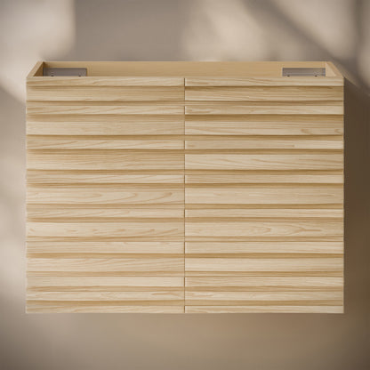 Cascade 30" Wall-Mounted Bathroom Vanity Cabinet without Top in Natural Oak
