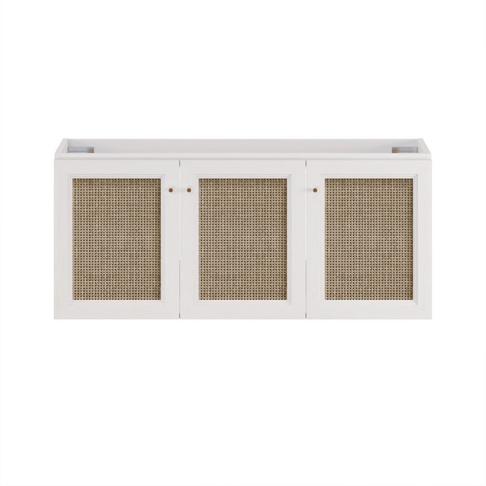 Classe 48" Wall-Mounted Bathroom Vanity in White Oak without Sink Top