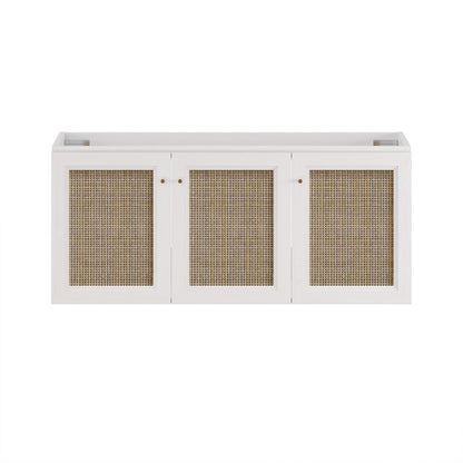 Classe 48" Wall-Mounted Bathroom Vanity in White Oak without Sink Top