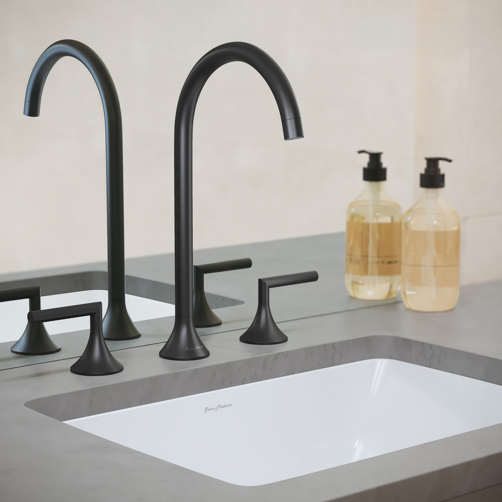 Daxton 8 in. Widespread Bathroom Faucet in Matte Black